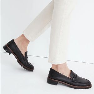 Like New! Madewell The Corinne Lugsole Loafer Black 8.5